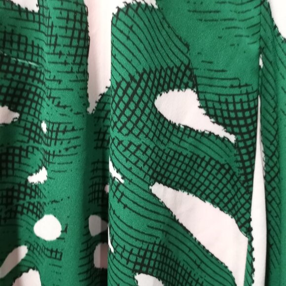 EXPRESS GREEN|PINK PALM PRINT MAXI DRESS ASSYMETRIC HEMLINE WOMEN SIZE 0 - Picture 4 of 8